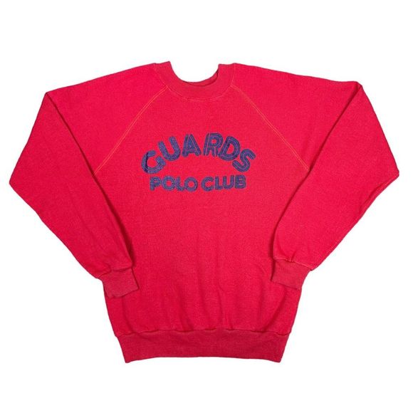 Vintage Grade #1 Sportswear Guards Polo Club Crew Neck Sweatshirt - Size Medium - Picture 1 of 5